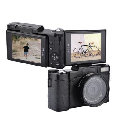 China Cheap Camera FHD 30MP Compact Camera Flip Screen Digital Camera Camcorder 2.7K Vlogging Camera for sale