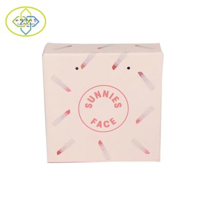 China Handmade Custom Lip Gloss Folding Makeup Boxes Gift Packaging Box Rose Logo Cosmetic Box Custom for sale