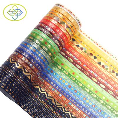 China Waterproof custom washi tape gold foil washi tape Korean washi paper tape for sale