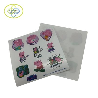 China Waterproof Adhesive Laptop PVC Label Cartoon Sticker Logo Printing Kiss Cut Vinyl Custom Logo Sticker for sale