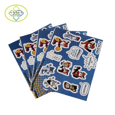 China Waterproof Self Adhesive Waterproof PVC Vinyl Sticker Label Printing Custom Sticker Sheet Kiss Cut for sale