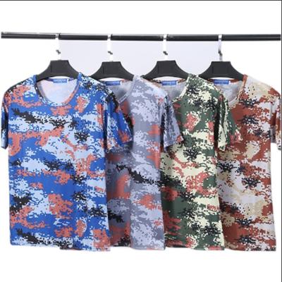 China Summer 200g T-shirt Breathable Round Neck Camouflage Modal Children's Short Sleeve T-shirt for sale