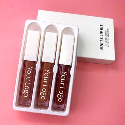 China Waterproof Make Your Own Lipstick Private Label Matte Liquid Lipstick Lip Kit Lipstick Set for sale