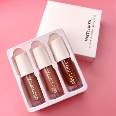 China OEM makeup waterproof vegan lip gloss set matte kit private label liquid lipstick lipstick set for sale