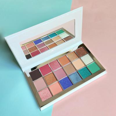 China Waterproof Make Your Own Eyeshadow Palette High Dye Eyeshadow Private Label Eyeshadow Palette for sale