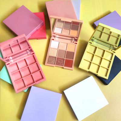 China Wholesale Diy Makeup Label Eyeshadow Palette Vegan Waterproof Plastic Organic Matte Shimmer Eyeshadow Palette for sale