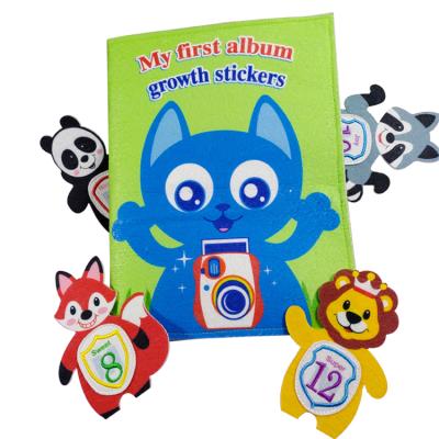 China Baby Newborn Monthly Milestone Animal Monthly Milestone Scrapbook Photo Picture Cartoon Sticker Keepsake Animal Stickers for Baby Kids for sale