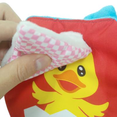 China Game Hide And Seek Games Accompany Toy Emotional Animal Baby Cat Plush Cloth Hide And Seek Game Book Healthy Perception Cloth Book for sale