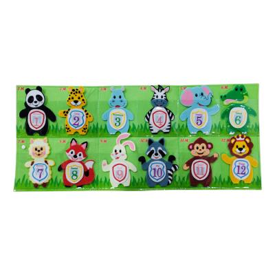 China Promotional Newborn Monthly Age Milestone Cartoon Sticker Reusable Animal Stickers For Baby Kids for sale