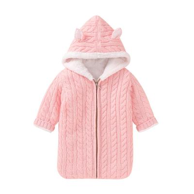 China Winter Baby Sleeping Bag Antibacterial Ultra-soft Fluffy Baby Sleep Sack With Long Sleeves for sale