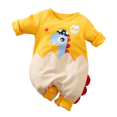 China 2022 95% Cotton Wholesale Baby Overalls Cartoon Dinosaur Baby Outfit Newborn Romper for sale