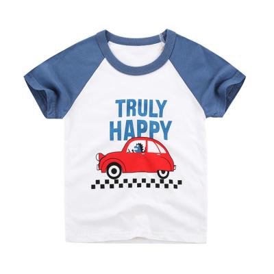 China Modest Children Clothes Boutique Boys Kids Cartoon T-shirt Clothing QUICK DRY 100% Cotton for sale