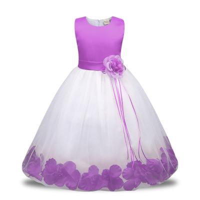 China Wholesale Anti-static Dress Dress For Babies 2-10 Years Smocked Dresses For Girls Boutique Girls Petal Dress for sale