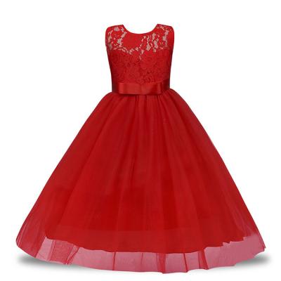 China 2021 Anti-Static Boutique Children Dress Babies Lace Up Party Dresses Long Puffy Skirt for sale