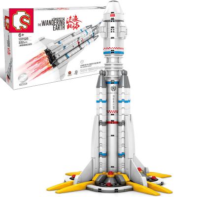 China Building Toy Sembo Block Wandering Earth 107025 332Pcs Educational Garrier Rocket Launcher Diy Bricks Kids Building Blocks Toy Set for sale