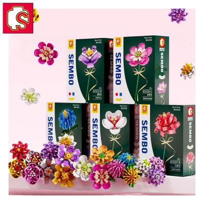 China DIY TOY Sembo Block 601232 Educational Flower Kids Gift Diy Bouquet Bricks Kit Building Blocks Chrysanthemum Sets Florist Kids Toys for sale