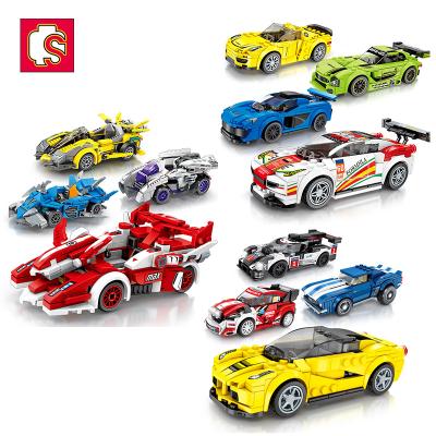 China Construction Toy Sembo Block 607001-607076 Kit Children Educational Toys Building Block Sets Diy Mini Famous Pull Back Car Kids Bricks for sale