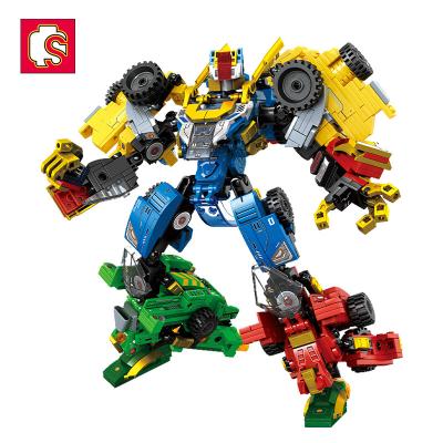 China DIY TOY Sembo Block 103280-103283 Diy Kids Educational Bricks Kit 4 In 1 Mecha Steel Fit Deformation Building Block Robot Sets Toys for sale