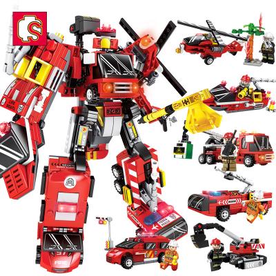 China DIY TOY Sembo Block 103093-103098 Accumulate Educational Children Become Tyrant Diy Deformation Robot Bricks Kit Building Blocks Sets Toys for sale