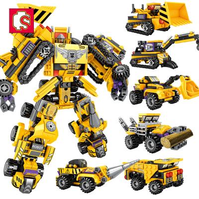 China Cool Vehicle DIY TOY Sembo Block 103111-103116 Deformation Iron Mecha Robot Kit Building Blocks Sets Toys Educational Bricks Children for sale