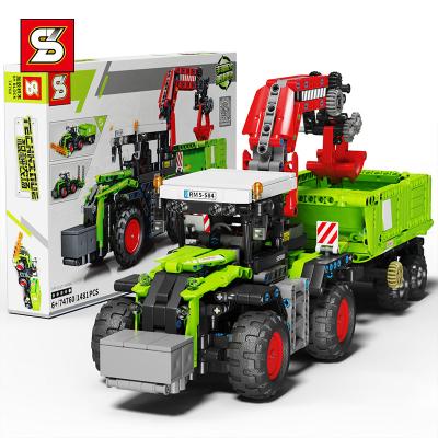 China Construction Toy SY 74760 1481PCS Blocks Farm Tractor Diy Toys Technic Bricks Technic Bricks Radio Control Mechanical Remote Rc Building Block Sets for sale