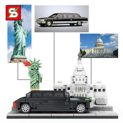 China Building Toy SY 5022 Street View 338+PCS Series US White House Educational Assembling Statue of Liberty Toys Plastic Building Block Sets for sale