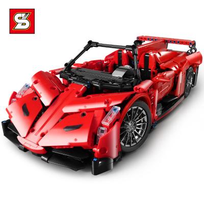 China Building Toy SY 8606 1:14 1213Pcs Assembling Bricks Car Building Block Diy Kit Educational Luxury Children Lambo Sport Sets Toy for sale