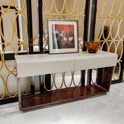 China High quality luxury wood adjustable modern veneer table console (others) console cabinet living room furniture for sale