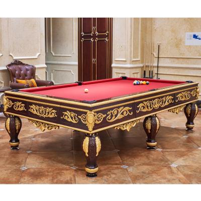 China American luxury billiard pool table solid wood snooker pool table palace material billiard table for sale