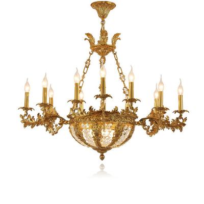 China EUROPEAN Classic Copper Crystal Chandelier Light For Home Luxury Brass Crystal Chandelier For Villa for sale