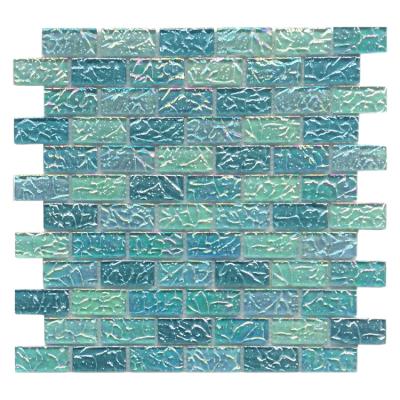 China Parquet Chino Best Quality Iridescent Glass Mosaic / Mosaico Para Piscinas De Pared for sale