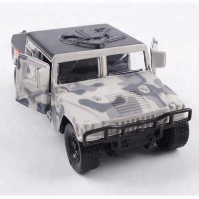 China Eco-Friendly 1/55 Military Pull Back Truck Diecast Model Toy Car Open Hood for sale