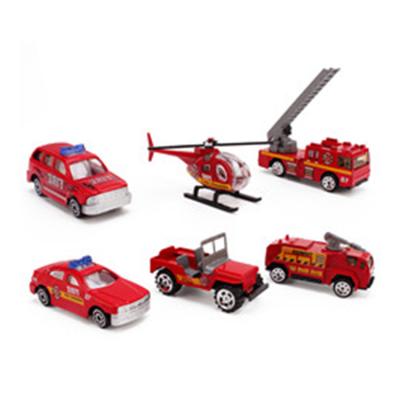 China Slide Design Unique Hot Sale 1:64 Scale Alloy Fire Truck Diecast Model Car Toy for sale