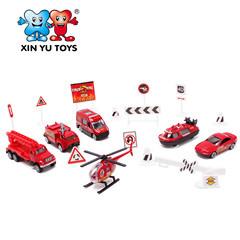 China Non-Toxic 1:87 10PCS Fire Truck Toys Die Cast Car For Children for sale