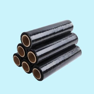 China Moisture Proof Manual Tear Film Roll Stretch Cling Film Shrink Plastic Black for sale