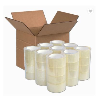 China Waterproof Custom Adhesive Tapes Carton Packing Yellow Sealing Tapes For Shipping And Factory for sale