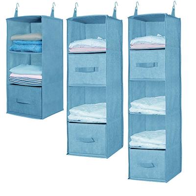 China Hanging Closet Organizer and Storage 3 4 5-Shelf Closet Hanging Storage Shelves for sale