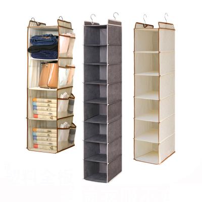 China Custom Size Hanging Bag Closet Organizer Collapsible Hanging Shelves for Room for sale