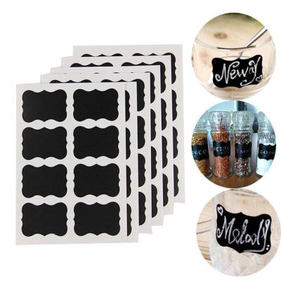 China Mason Jar Chalkboard Labels Erasable Removable Waterproof Bulk Blackboard Sticker Label for sale