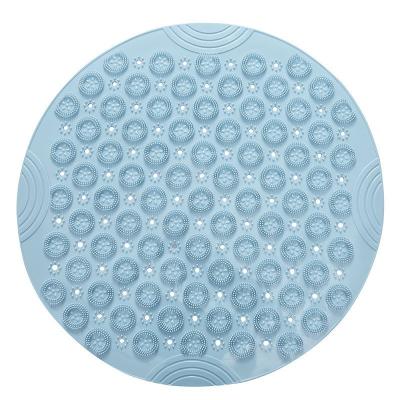 China PVC Non Slip Floor Round Silicon Custom Bath Mat for Adult Kids for sale