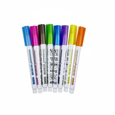 China Outline Markers Custom 8colors Double Line Shimmer Marker Set Glitter Metallic Marker Pens for sale