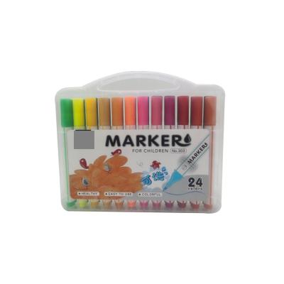 China Easy To Use Colorful Markers For Children Custom Washable Felt Tip Watercolor Marker Pen Set for sale