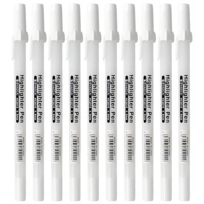 China 0.8mm White highlighter Pen watercolor lettering gel pen for FineLine/Highlight/Sketch/Animation for sale