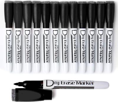 China Bulk Set Custom Printing Logo 10 Colors Black Whiteboard Pen Magnetic Dry Erase Markers with Eraser for sale