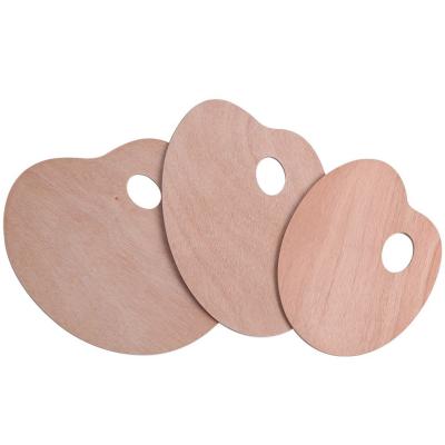 China Art Supply Palette Wooden Palette Watercolor Custom Palette Shape Wood Paint Pallet for sale