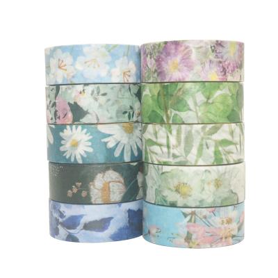 China Wholesale Flower Bronzing Tape Set DIY Hand Account Border Diary Notebook Decoration Masking Tape for sale