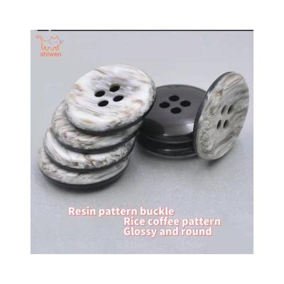 China China Manufacturer Custom Colored 4 Holes Round Clothes Polyester Resin Matte Button for sale