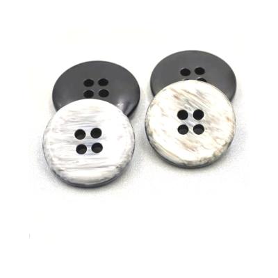 China China Custom 4 Colors Polyester Resin Buffalo Cow Horn Button For Coat for sale