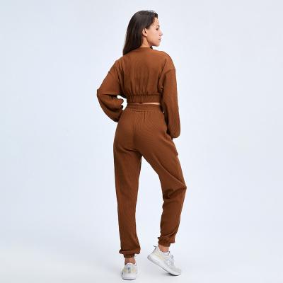 China Breathable High Quality Tracksuit Sets Women 2 Piece Set Oversized Cropped Jogging Tracksuits For Women for sale