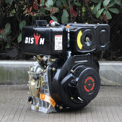 China BISON Single Cylinder 4 Stroke 186f Diesel Engine Water Pump Engine Generators Air Cooled Diesel Engine for sale